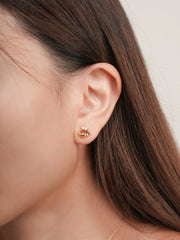 Citrine Bee Stud Earrings