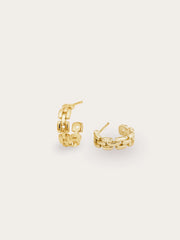 Classic Watch Link Hoop Earrings