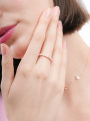 Sakura Moissanite Eternity Band - Reversible