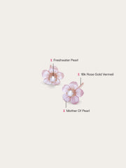 Carved Flower Stud Earrings