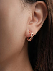 Wishbone Chain Hoop Earrings