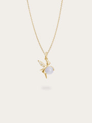 Lavender Grey Jadeite Fairy Necklace