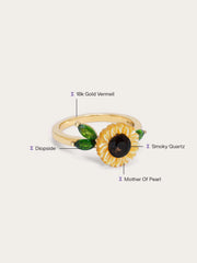 Carved Sunflower Ring