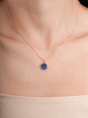 Lapis Lazuli Reversible Coin Necklace