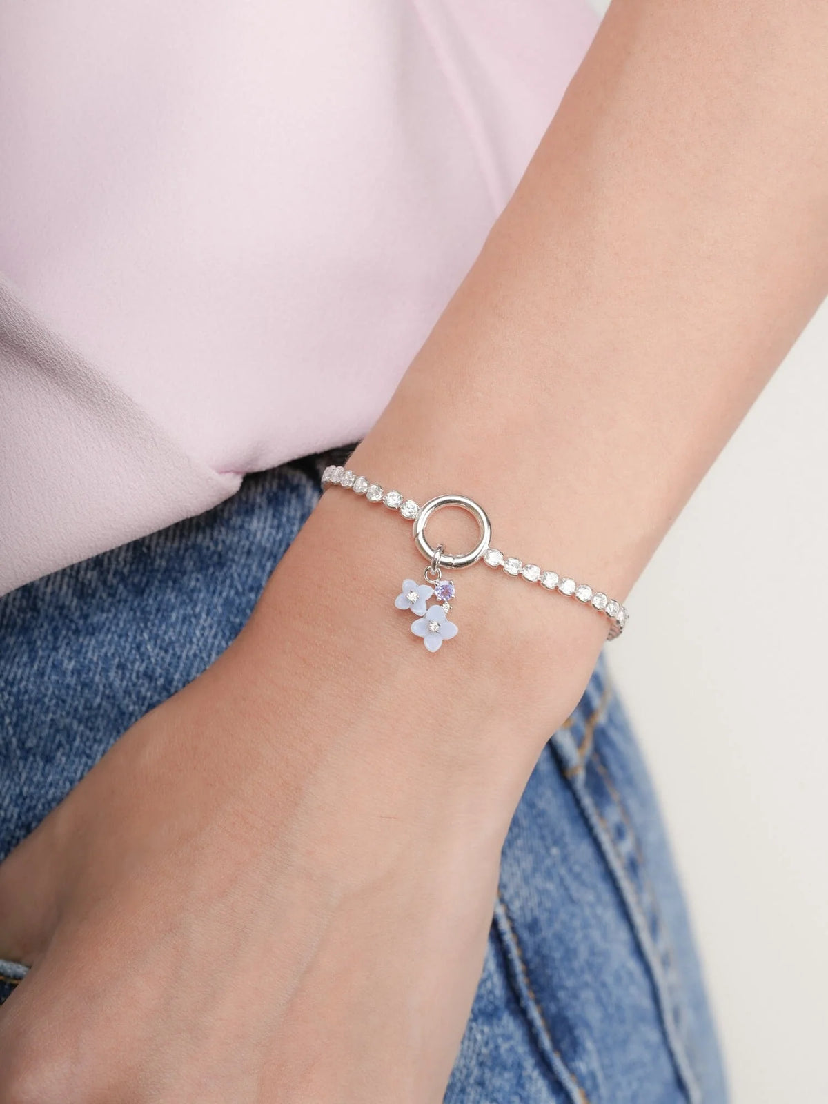 Tennis-Inspired Charm Bracelet