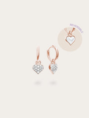 Puffy Heart Reversible Huggie Earrings