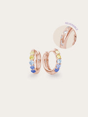 Coastal Moissanite Reversible Huggie Earrings