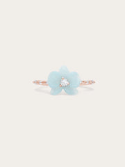 Sky Blue Flower Ring