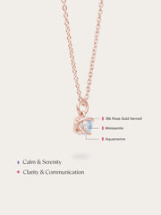 March Birthstone Necklace - Aquamarine