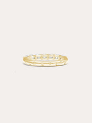 White Moissanite Eternity Band