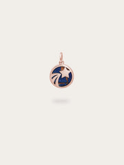 Reversible Blue Stone Coin Charm