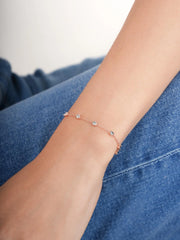 Midnight Glow Moissanite Station Bracelet